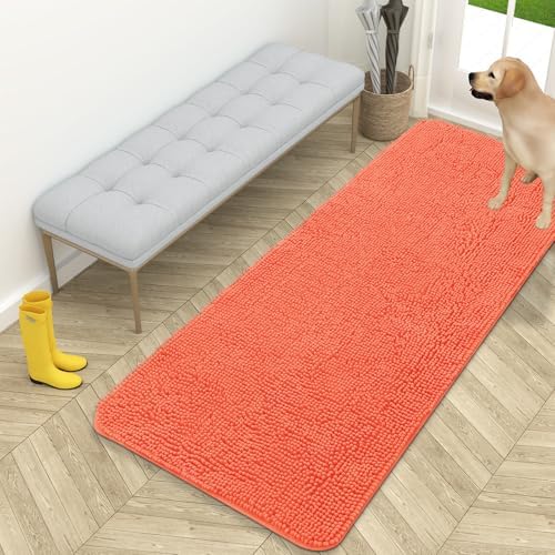 OLANLY Dog Door Mat for Muddy Paws 59x24, Super Absorbent Chenille Mud Mat by OLANLY