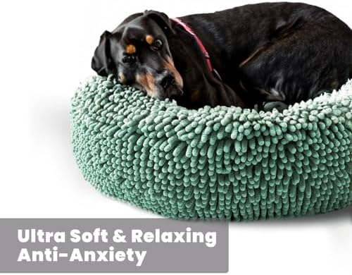 Muddy Mat®Cloud K-9 Bed for Dogs & Cats, Soft & Relaxing Donut Dog Bed, Chenille Material, Removable Cover, Washable & Dryer Safe–Seafoam Green Medium(35'x35') - Image 6