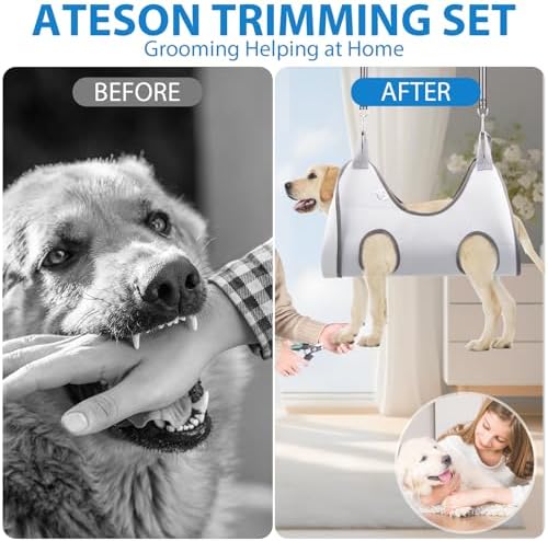 Pet Grooming Hammock Harness for Small Dogs & Cats Nail Trimming, Dog Sling for Cutting Nails, Dog Hanging Holder Hanger with Nail Clippers, Nail File, Scissors - Image 5