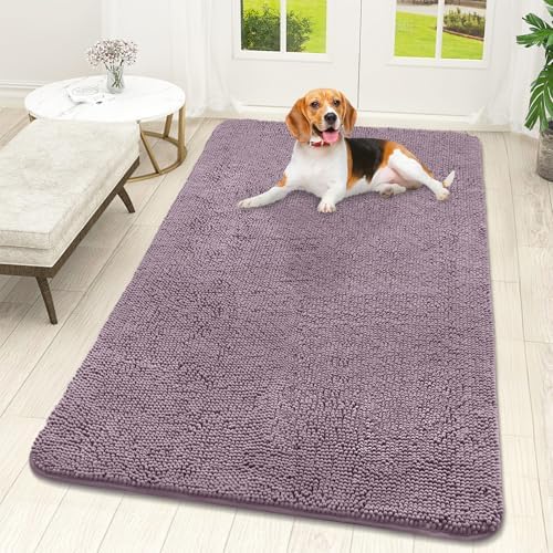 OLANLY Dog Door Mat for Muddy Paws 59x32, Super Absorbent Chenille Mud Mat by OLANLY