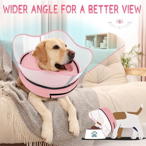 Supet Raised Inflatable Dog Cone Collar to Stop Licking, Soft Dog Cone Alternative After Surgery, Pet Neck Donut Collar for Small Medium Large Dogs - Image 5