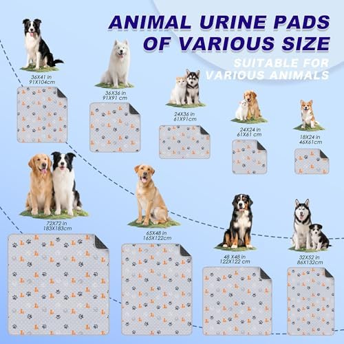 WanpeeGoo Washable Pee Pads for Dogs, Waterproof, 18 x 24 in, 4 Pack, Orng - Image 7