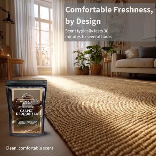 Lapew Mahogany Coconut Dream Carpet Deodorizer Powder - Pet Safe Freshener for Vacuuming | Scented Odor Eliminator for Home | 36 oz - Image 5