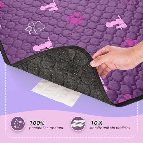 WanpeeGoo Washable Pee Pads for Dogs, Waterproof, 65 x 48 in, 1 Pack, Purp - Image 3