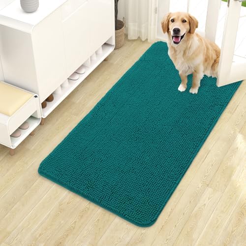 OLANLY Dog Door Mat for Muddy Paws 40x24, Super Absorbent Chenille Mud Mat by OLANLY