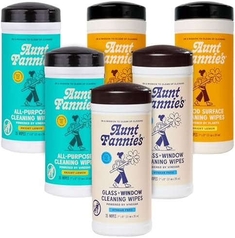 Aunt Fannie's Cleaning Wipes Variety Pack, 35 Count Each, Pack of 6 by AuntFannies