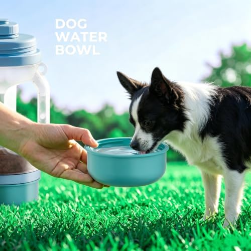 Dog Water Bottle Portable 33.5oz with Food Container & 2 Bowls - Image 6