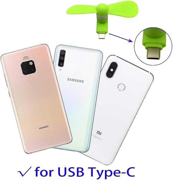 ULBTER USB Type C Mini Mobile Phone Fan for Apple iPhone 17/17 Pro/17 Pro Max/17 Air/16/16 Pro max/16 Plus / 15/15Pro Max/15 Plus 【Not for iphone 14 13 12 11 X】 and More Cool Fan - Image 6
