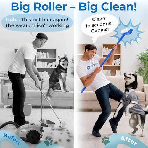 PetLovers Large Lint Roller with 3 Refills – 360 Total Sheets for Tackling Pet Hair, Extra Large Floor and Carpet Roller for Homes with Pets, Perfect for Floors, Furniture, and Loving Pet Owners - Image 2