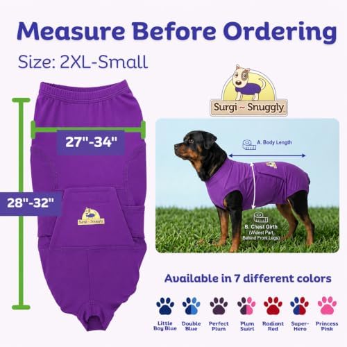 Surgi Snuggly Dog Surgery Recovery Suit, Cone Alternative, Spay/Neuter 2XLS - Image 6