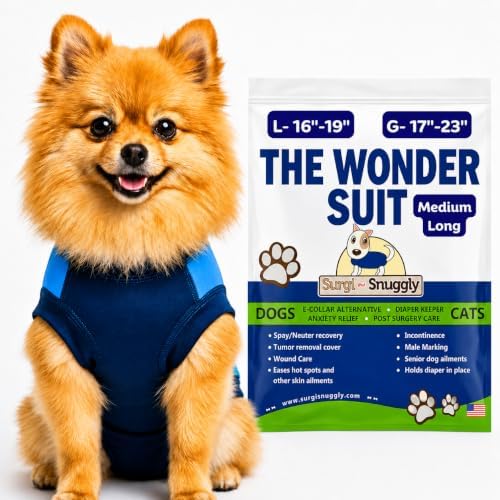 Surgi Snuggly Dog Surgery Recovery Suit, Cone Alternative, Spay/Neuter ML by Surgi%7ESnuggly