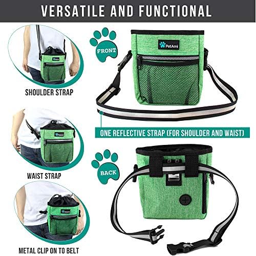 PetAmi Hands Free Dog Treat Pouch for Training and Walking, Green - Image 4