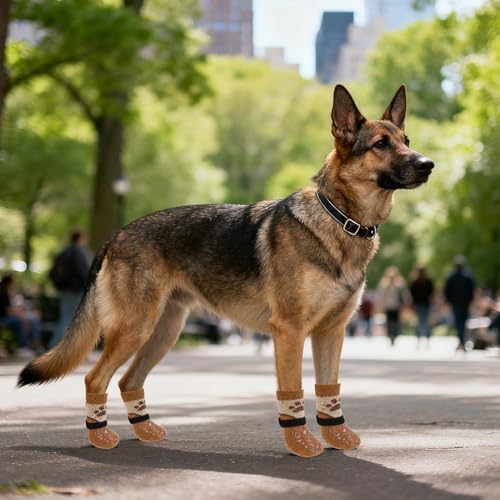 KOOLTAIL Dog Socks for Hot/Cold Pavement to Prevent Licking Paws for Hardwood Floors,Anti Slip,Pet Boots&Paw Protector with Grippers,Puppy Shoes Booties for Small Medium Large Senior Dogs - Image 6