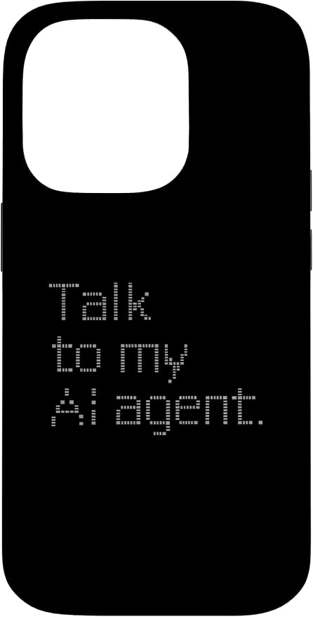 Talk to My AI Agent - Minimalist Tech Design Case for iPhone 14 Pro by Unknown
