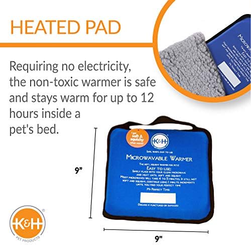 K&H PET PRODUCTS Microwavable Pet Bed Warmer Blue 9" X 9" - Image 2