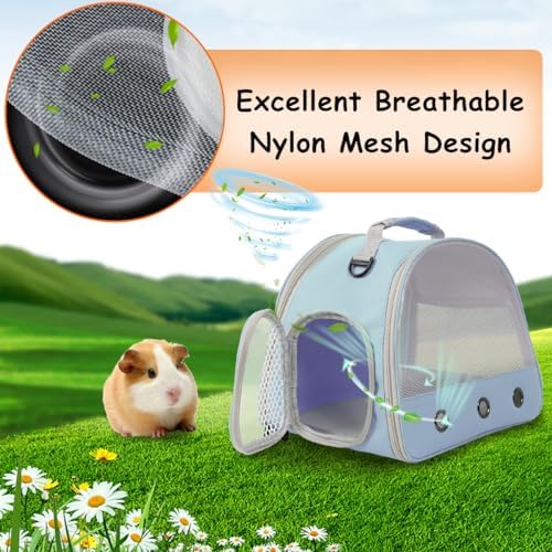 Breathable Small Animal Carrier Nylon Mesh for Front Window Guinea Pig Carrier Reptile Carrier for Travel Outdoor - Image 4