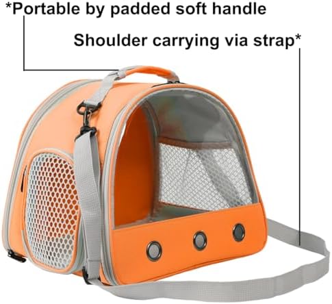 Rabbit Travel Carrier,Lizards Carrier, Small Animal Travel Bag for Bunny Sugar Glider Hedgehog Rat Parrot Bird Guinea Pig, Portable Guinea Pig Travel Cage for 2 - Image 3