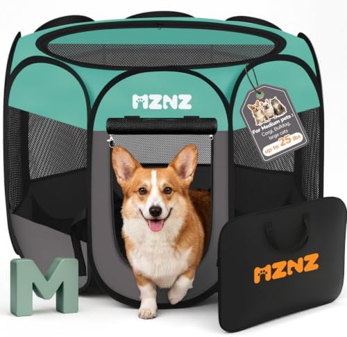 Dog Cat Small Animal Puppy Playpen Crate, Medium, Blue by MZNZ
