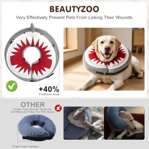 BEAUTYZOO Dog Cone Collar Alternative After Surgery,Pet Neck Donut E-Collar - Image 5