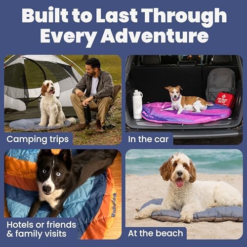 Travel Dog Bed, 42x30in, Foldable & Packable with Carry Bag, Black - Image 4