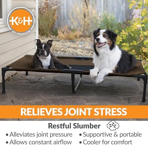 K&H Outdoor Elevated Dog Bed for Large & X-Large Pets, Chocolate, 50x32in - Image 3