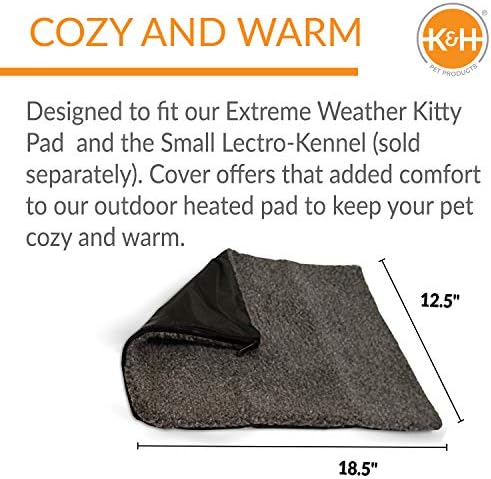 K&H PET PRODUCTS Extreme Weather Kitty Pad or Small Lectro-Kennel Deluxe Cover Gray 12.5 X 18.5 Inches - Image 2