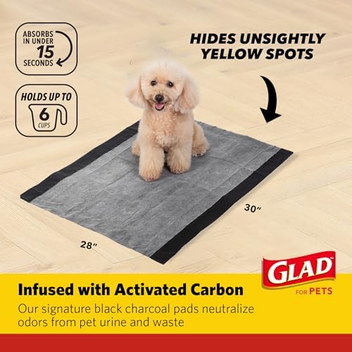 Glad for Pets XL Charcoal Training Pads for Dogs and Puppies, 30 Ct, 2-Pk - Image 2