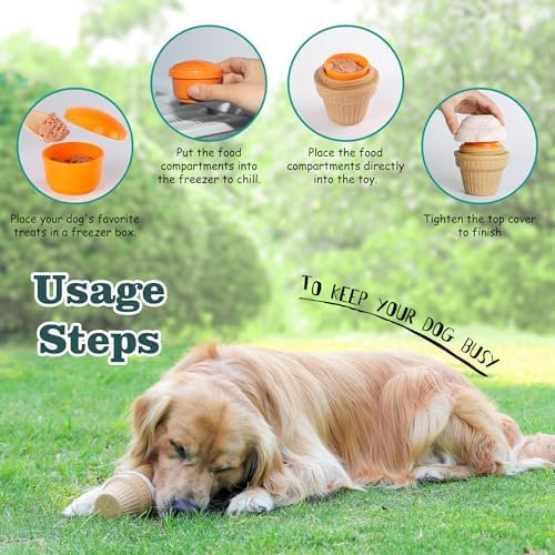 Multi-Functional Interactive Dog Toys for Aggressive Chewers, Indestructible Dog Toys for Medium/Large Breeds,Frozen Dog Treat Dispenser to Keep Them Busy,Reduces Anxiety(Pack of 2) - Image 4