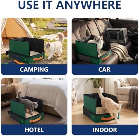 MORAIS Portable Travel Litter Box for Cats, 17.7"×13.5"×11" - Image 5