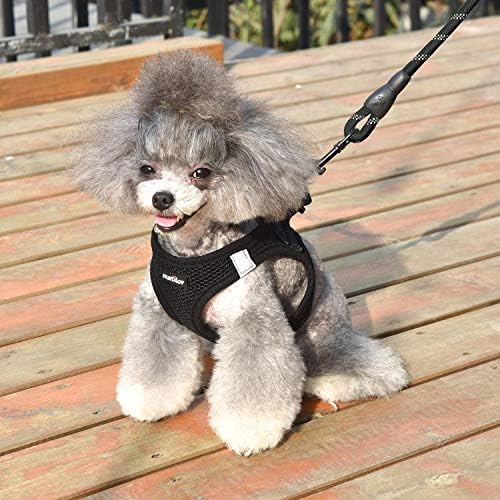 Dog Harness Step-in Breathable Puppy Cat Vest, Small, Black - Image 6