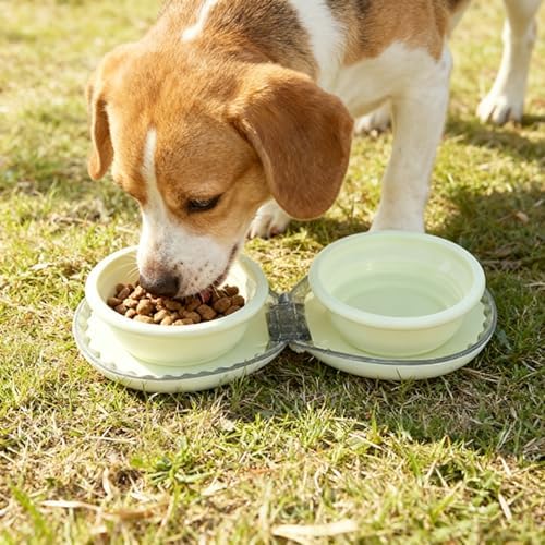 Zegcohjave 2-in-1 Collapsible Dog Bowls,Portable Dog Food and Water Bowl - Image 2