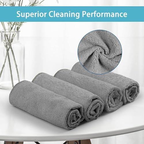 HOMEXCEL 100PK Microfiber Cleaning Cloth, Cleaning Rag for Home, 11.5x11.5 - Image 3