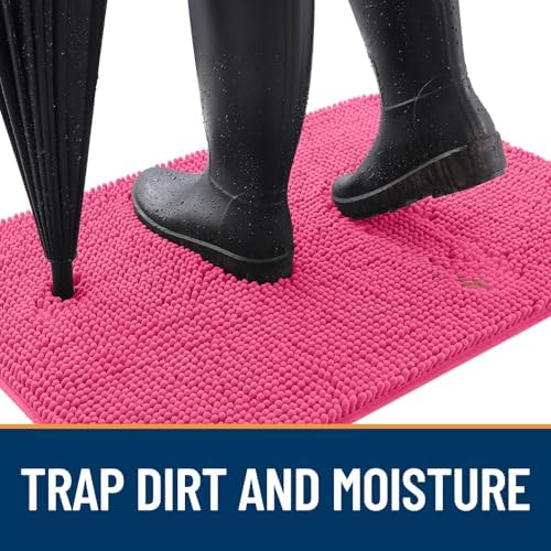 OLANLY Dog Door Mat for Muddy Paws 70x46, Super Absorbent Chenille Mud Mat - Image 2