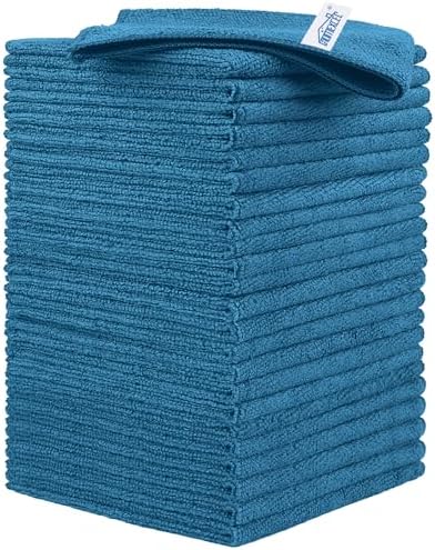 HOMEXCEL 24PK Microfiber Cleaning Cloth, Cleaning Rag for Home, 11.5x11.5in by HOMEXCEL