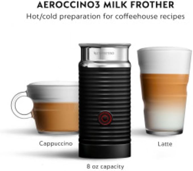 Nespresso Vertuo Coffee and Espresso Maker by Breville, Chrome with Aeroccino Milk Frother - Image 6