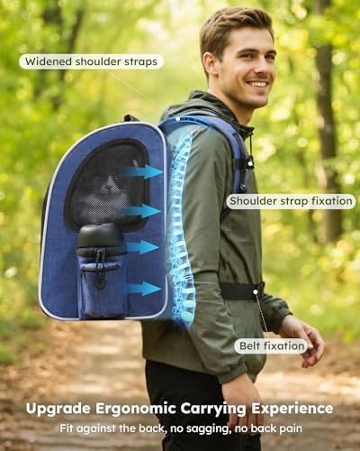 pecute Cat Backpack Visiable, Cat Carrier Expandable with Acrylic Window - Image 6