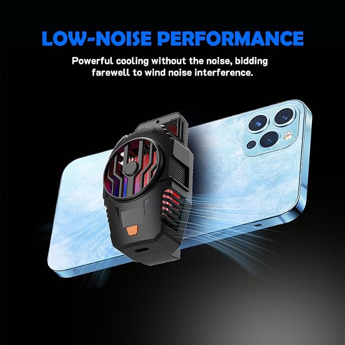 Portable Slim Phone Cooling Pad, USB Low Noise Phone Cooler Mat for iPhone Android Samsung, Non-Slip Heat Dissipation Pad for Gaming Travel Car Desk Video Calls - Image 3