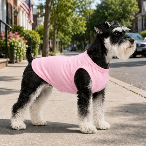 Pet Clothes Dog Clothing Blank T-Shirt Tanks Top Vests for Small Middle Large Size Dogs 100% Cotton Dog Summer Vest Classic (S, Pink) - Image 5