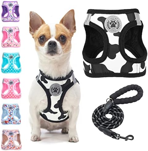 BEAUTYZOO Small Dog Harness and Leash Set, No Pull Puppy Pet Vest - 2XS by BEAUTYZOO