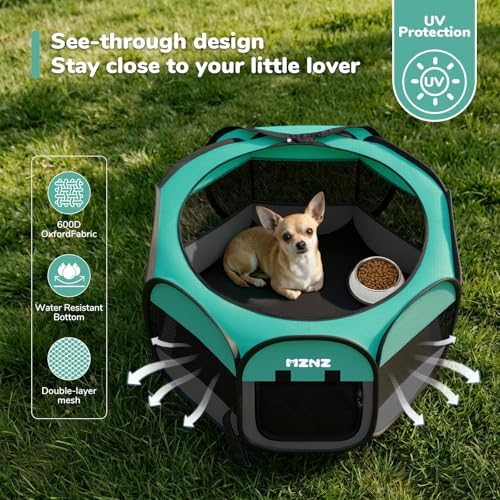 Dog Cat Small Animal Puppy Playpen Crate, Small, Blue - Image 6