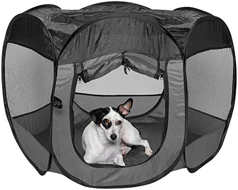 Furhaven Portable Dog Playpen Cat Tent, Pet Playground,Kennel Foldable Indoor Outdoor Zippered Puppy Crate - Gray, Medium (Pack of 10) by FurHaven