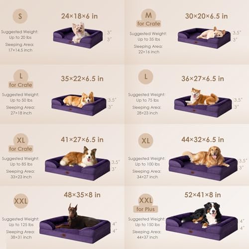 EHEYCIGA Orthopedic Dog Beds Large Sized Dog, Waterproof Washable Pet Bed - Image 2