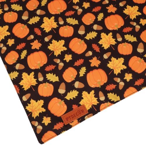 PTDECOR Fall Dog Bandanas, Fall Bow Pumpkin Maple Leaf Pet Scarf, Small - Image 6