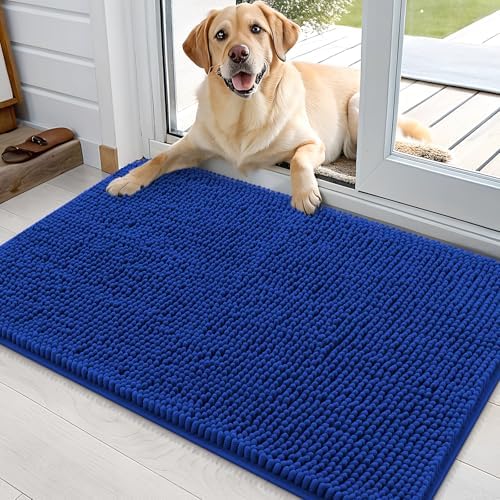 OLANLY Dog Door Mat for Muddy Paws 35x24, Super Absorbent Chenille Mud Mat by OLANLY