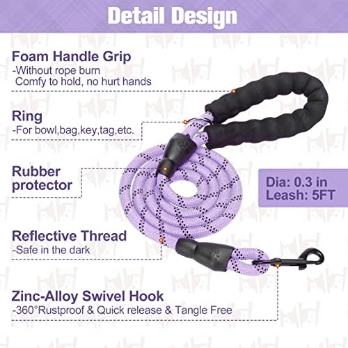 BEAUTYZOO Small Dog Harness and Leash Set, No Pull Puppy Pet Vest-Purple,XS - Image 4