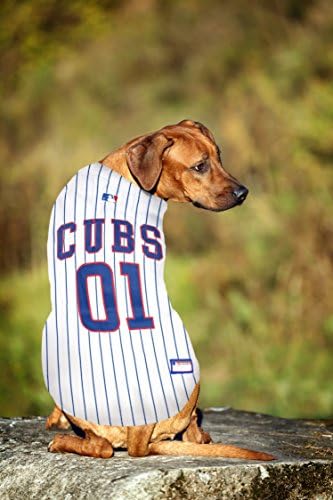 Official MLB Chicago Cubs Pet Jersey for Dogs & Cats, Size 3X-Large - Stylish Baseball Jersey for Your Furry Fan- Show Off Team Spirit with The Perfect Fan Apparel Gear for Pet, Dog & Cat by PETSFIRST