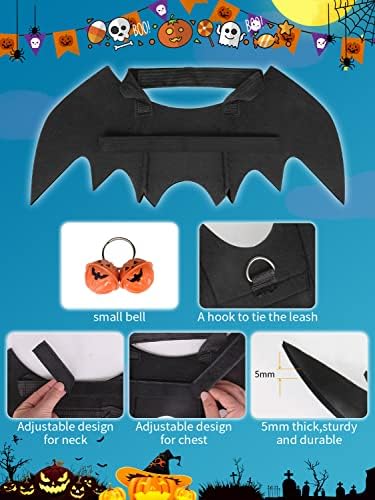 Halloween Dog Bat Wings Costume, Pet Halloween Cosplay Apparel, Adjustable Fit for Large Dogs (L) - Image 6