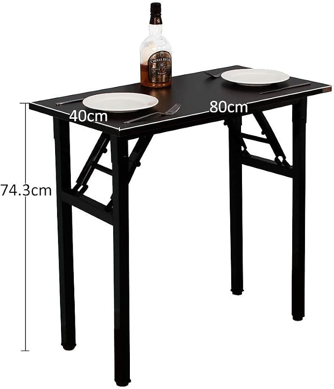 Need Folding Desk - 31 1/2" No Assembly Foldable Small Computer Table,Sturdy and Heavy Duty Writing Desk for Small Spaces, Black&Black Frame | Black Frame Writing Gaming Work Table/Sturdy Foldable Study Table for Small Space/Dormitory, No Assembly Requ... - Image 10