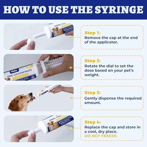 Wellix 60ml Oral Calcium Paste for Whelping Dogs & Cats, Chicken Flavor - Image 6