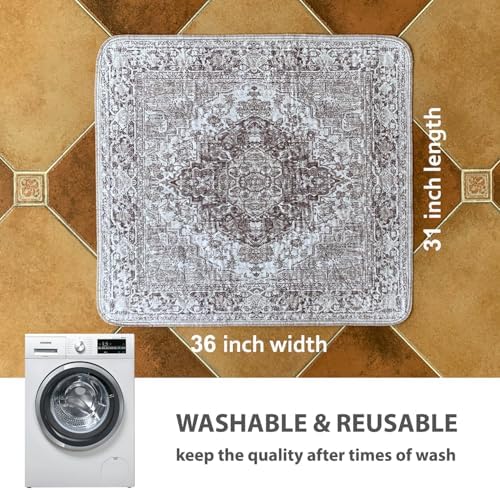 nunubaby Washable Pee Pads for Dogs, Stylish, Non-Slip and Leak-Proof Pee Pads. Reusable Potty Pads for Dogs for Crates and Floors.(Brown/Geo,31" x36" ) - Image 4